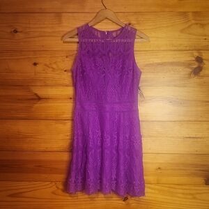 Adelyn Rae Vibrant Magenta Mini Dress S